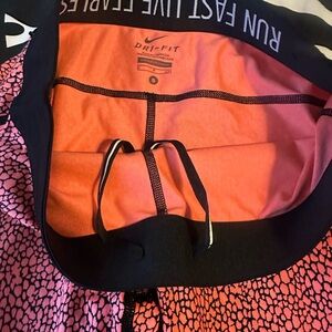 Nike Pink and Black Dri-FIT Leggings